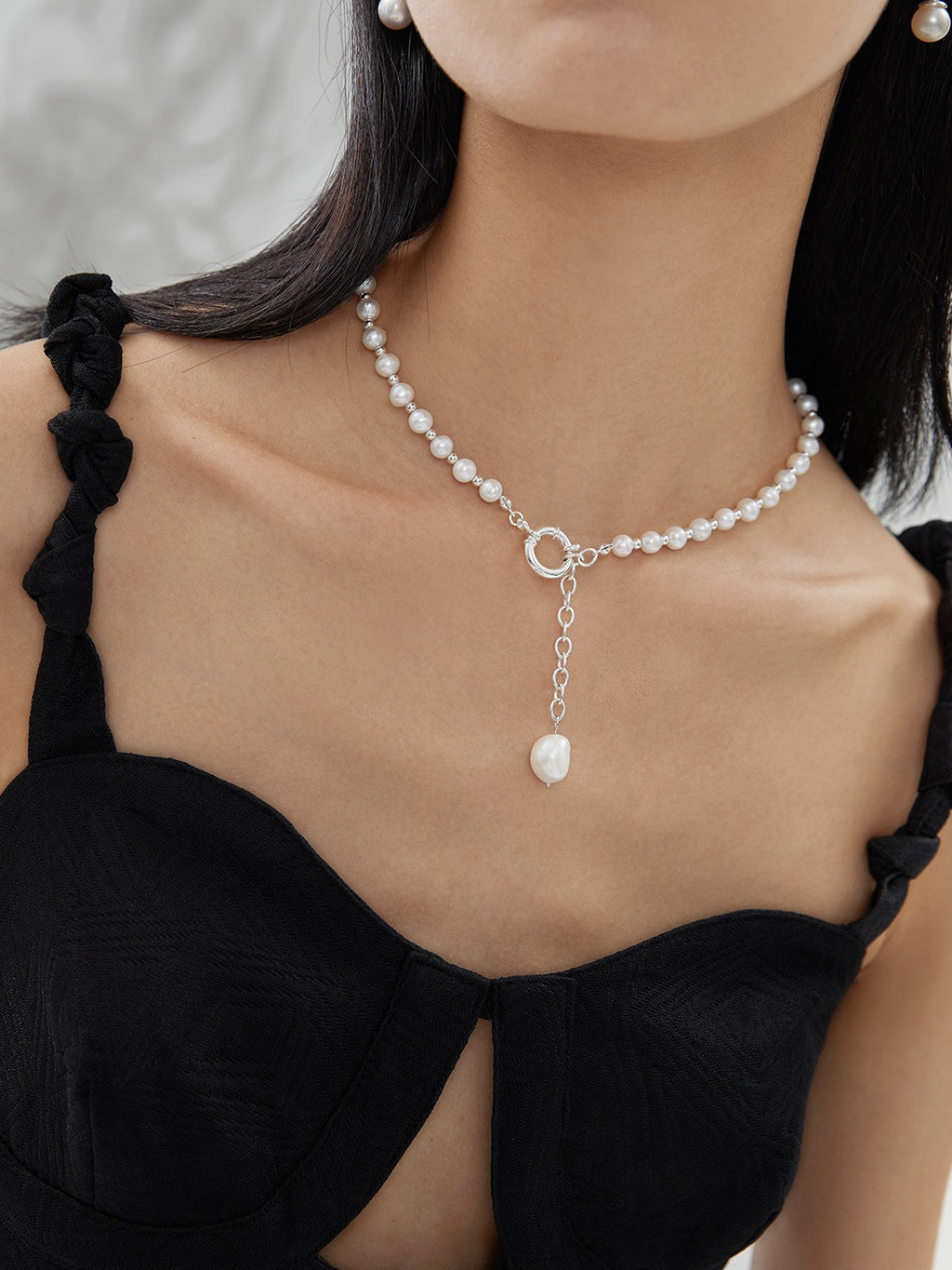 Luna Drop Pearl Necklace